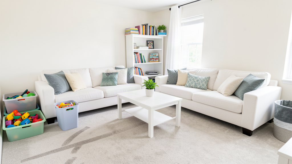 Living room after
