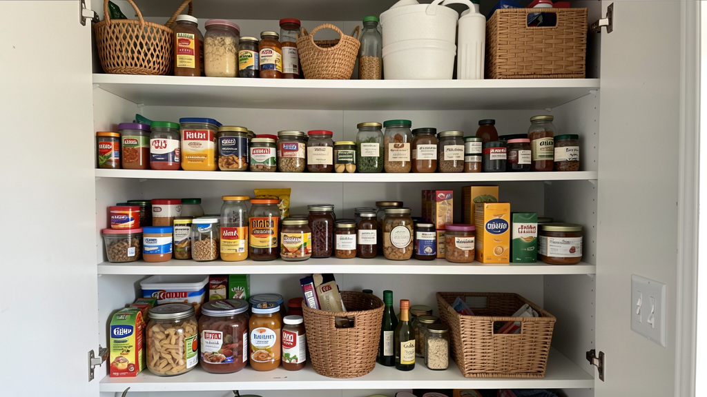 Organized kitchen pantry